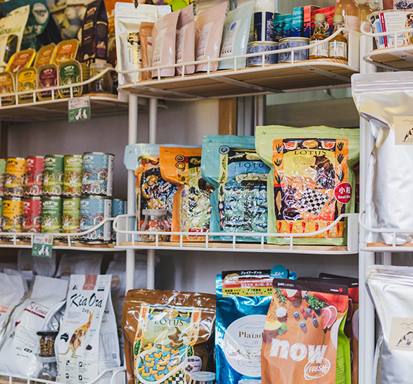 店頭の商品棚